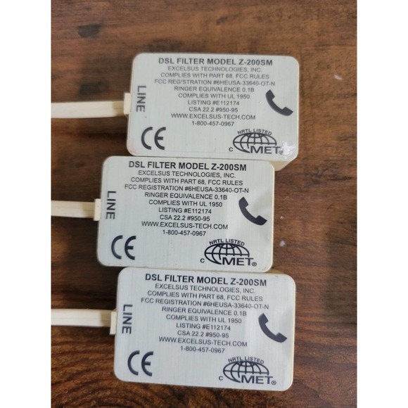 Lot of 6 DLS Filters/xDSL Line Conditioners - used - MET Z-200SM & Suttle 900LCS - Picture 3 of 8